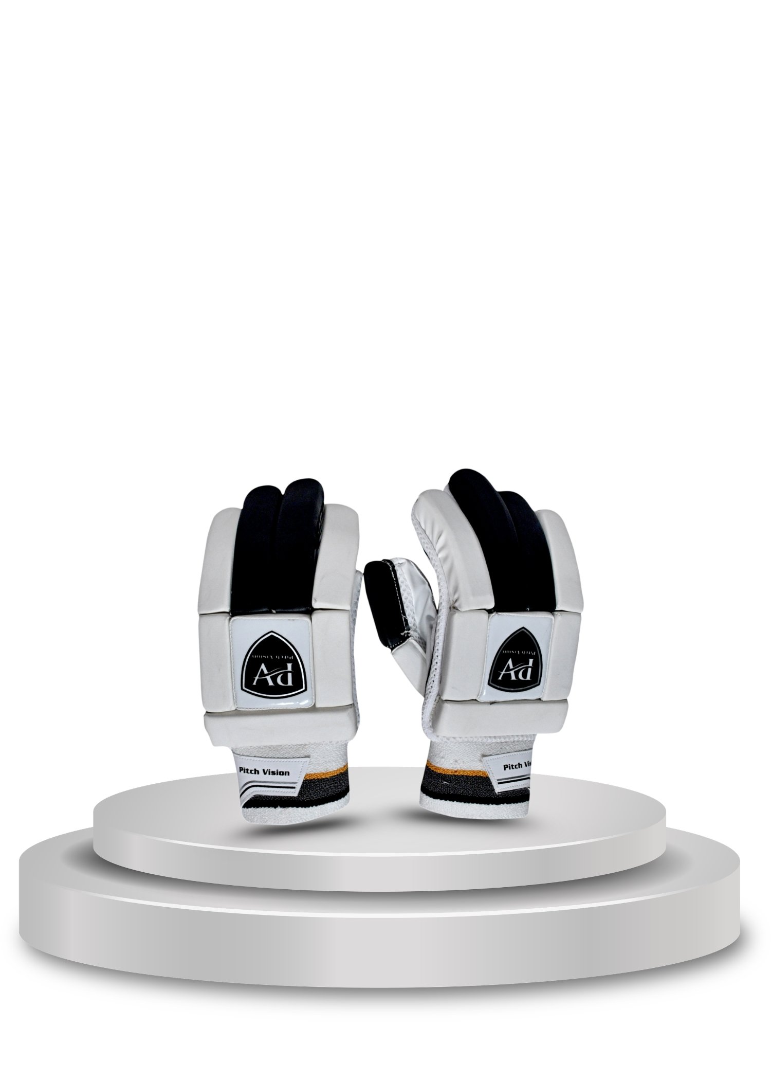 PV White Black Batting Gloves