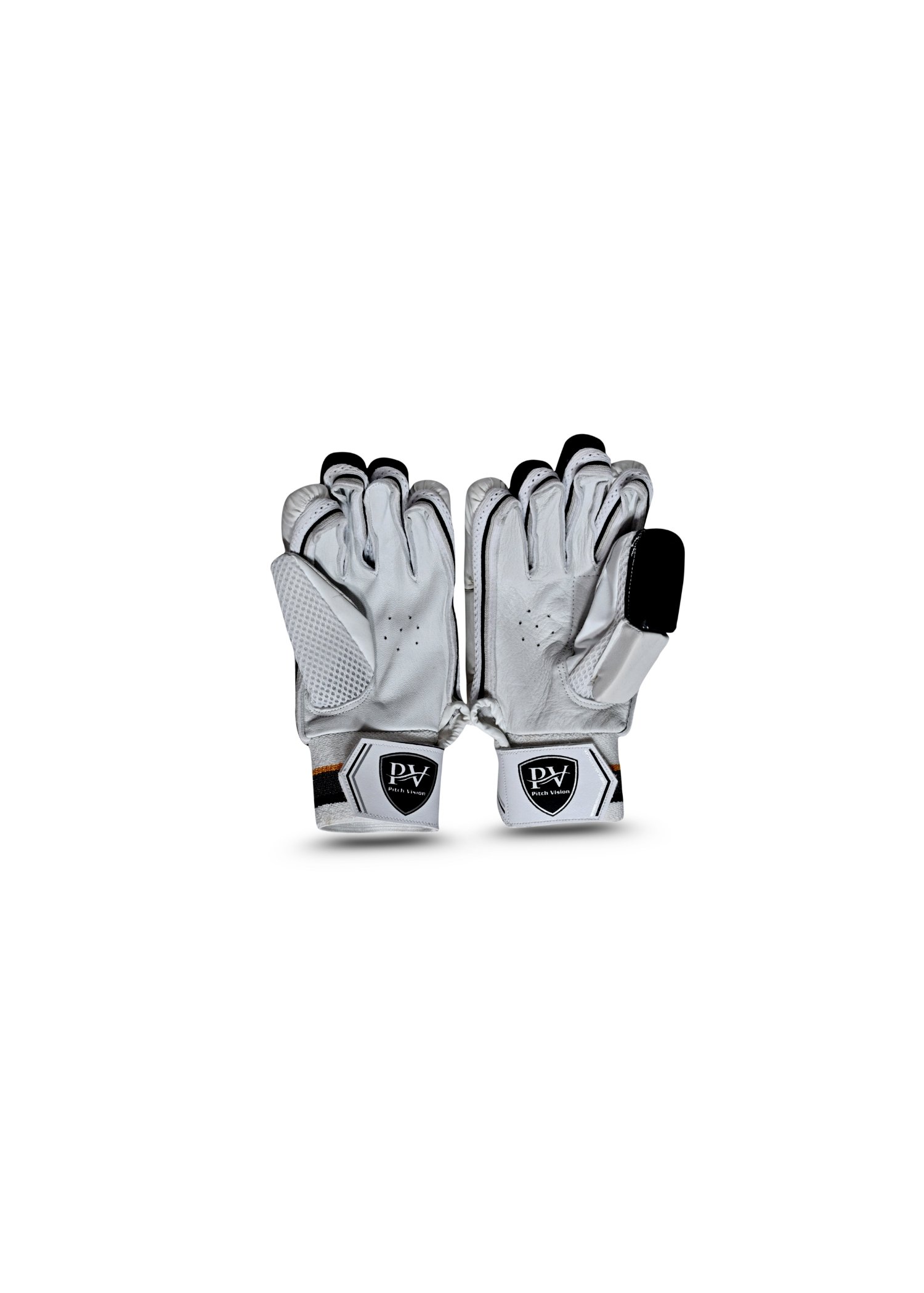 PV White Black Batting Gloves - Image 3